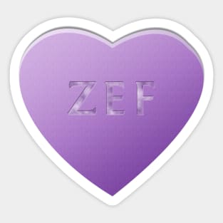 Zef Candy Heart - Lilac Sticker